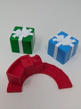 Fisher Price Little People Train Gift Wrap Blue Green Presents